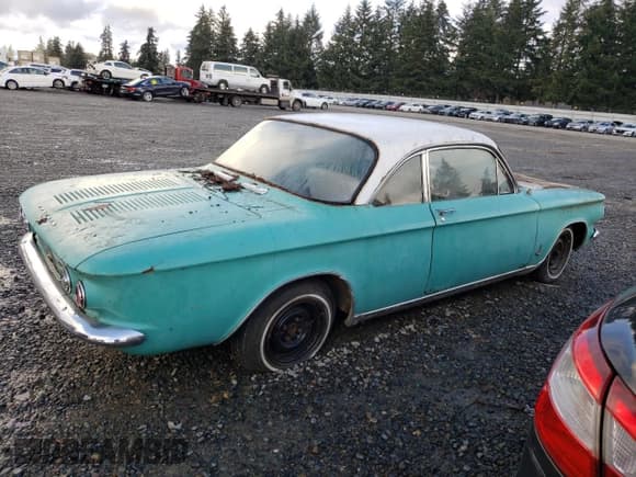 ✅ 1964 Chevrolet Corvair • VIN: 40927W262698 • Лот: 82339884. Опубликован ранее на Copart с пробегом 68 617 миль. Бесплатный доступ к архиву аукционных продаж из США и подробный отчёт об истории автомобиля на DreamBid. Изображение 3.