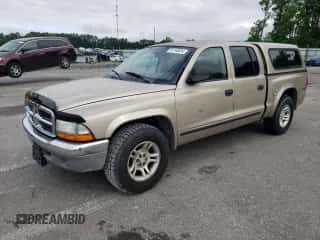 2002 Dodge Dakota SLT z VIN 1B7HL48N22S664082, wystawiony jako Copart lot #55148604 z przebiegiem 204 091 mil mil oraz Szkoda całkowita • Salvage title. Historia ofert i sprzedaży dostępna na DreamBid. Obrazek 1.