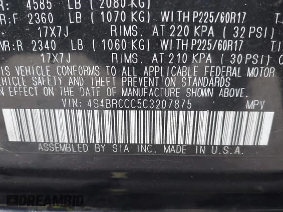 ✅ 2012 Subaru Outback Prem • VIN: 4S4BRCCC5C3207875 • Lot: 43729349. Wystawiony na IAAI z przebiegiem 113 440 mil. Bezpłatny archiwum sprzedaży aukcyjnych z USA i szczegółowy raport historii pojazdu na DreamBid. Zdjęcie 9.