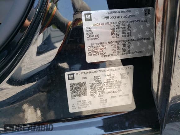 ✅ 2021 Chevrolet Silverado 1500 LT Trail Boss • VIN: 3GCPYFEL1MG133025 • Lot: 69059814. Wystawiony na Copart z przebiegiem 60 737 mil. Bezpłatny archiwum sprzedaży aukcyjnych z USA i szczegółowy raport historii pojazdu na DreamBid. Zdjęcie 12.