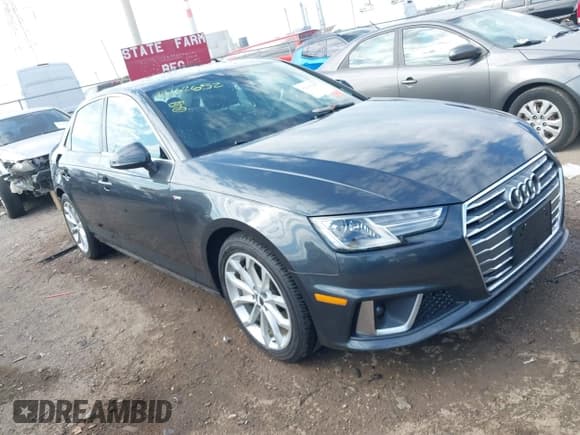 ✅ 2019 Audi A4 Premium • VIN: WAUDNAF43KA007036 • Lot: 43162652. Listed on IAAI with 58,042 mi. Free auction sales archive from the USA and detailed vehicle history report at DreamBid. Image 1.
