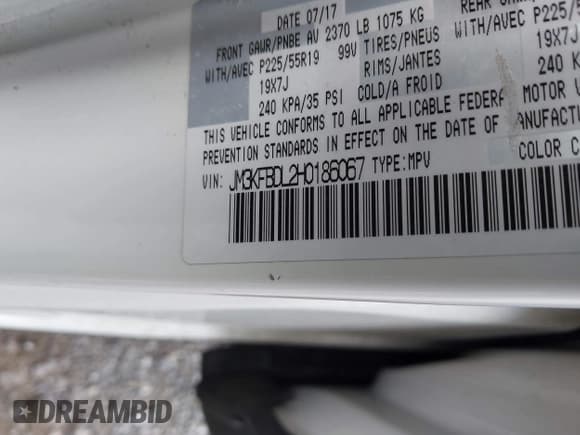 ✅ 2017 Mazda CX-5 Grand Touring • VIN: JM3KFBDL2H0186067 • Лот: 42492933. Опубликован ранее на IAAI с пробегом 78 744 миль. Бесплатный доступ к архиву аукционных продаж из США и подробный отчёт об истории автомобиля на DreamBid. Изображение 9.