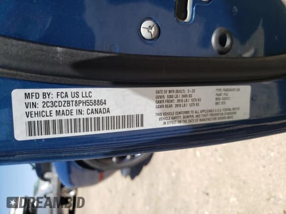 ✅ 2023 Dodge Challenger R/T • VIN: 2C3CDZBT8PH558864 • Lot: 54224234. Wystawiony na Copart z przebiegiem 28 958 mil. Bezpłatny archiwum sprzedaży aukcyjnych z USA i szczegółowy raport historii pojazdu na DreamBid. Zdjęcie 12.