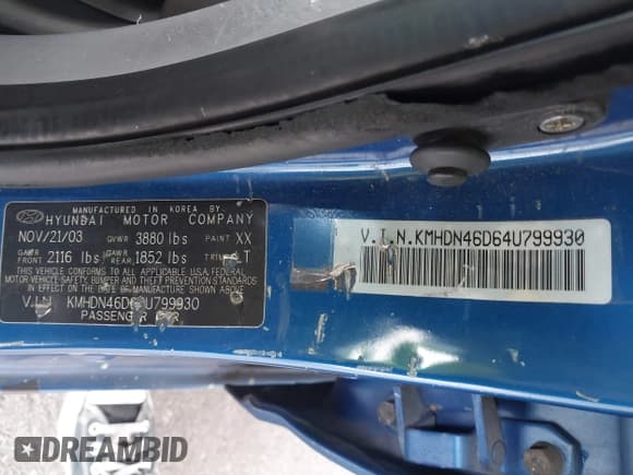 ✅ 2004 Hyundai Elantra GLS • VIN: KMHDN46D64U799930 • Lot: 42073710. Wystawiony na IAAI z przebiegiem 177 624 mil. Bezpłatny archiwum sprzedaży aukcyjnych z USA i szczegółowy raport historii pojazdu na DreamBid. Zdjęcie 9.