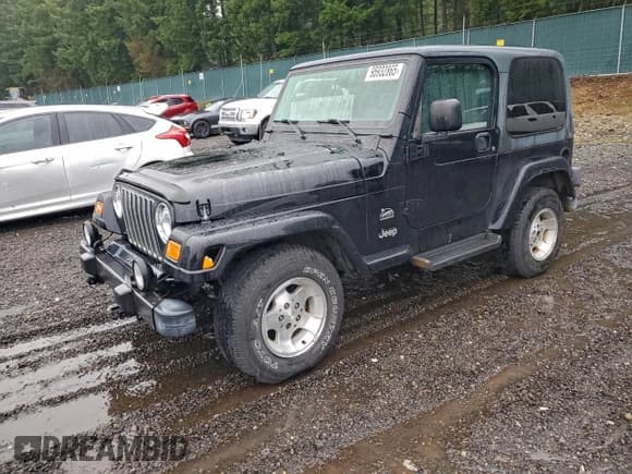 ✅ 2003 Jeep Wrangler Sahara • VIN: 1J4FA59S43P373475 • Lot: 95932865. Listed on Copart with 112,370 mi. Free auction sales archive from the USA and detailed vehicle history report at DreamBid. Image 1.