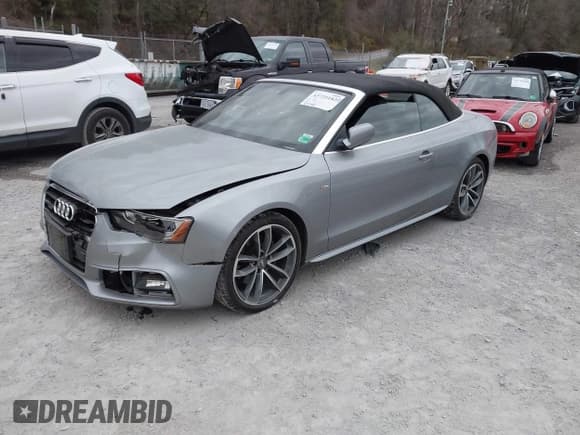 ✅ 2015 Audi A5 Premium Plus • VIN: WAUMFAFH2FN010668 • Lot: 43725182. Listed on IAAI with 114,787 mi. Free auction sales archive from the USA and detailed vehicle history report at DreamBid. Image 2.