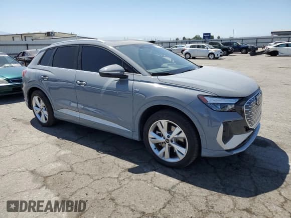 ✅ 2023 Audi Q4 e-tron Premium Plus • VIN: WA1L2BFZ1PP050572 • Lot: 58523794. Listed on Copart with 8,826 mi. Free auction sales archive from the USA and detailed vehicle history report at DreamBid. Image 4.