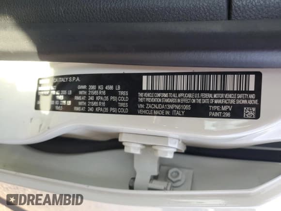 ✅ 2022 Jeep Renegade Sport • VIN: ZACNJDA13NPN61065 • Lot: 80097035. Wystawiony na Copart z przebiegiem 58 063 mil. Bezpłatny archiwum sprzedaży aukcyjnych z USA i szczegółowy raport historii pojazdu na DreamBid. Zdjęcie 12.