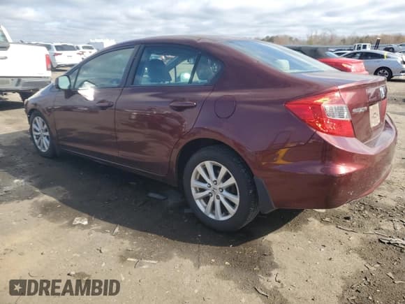 ✅ 2012 Honda Civic EX • VIN: 19XFB2F82CE362288 • Lot: 93379525. Listed on Copart with 120,488 mi. Free auction sales archive from the USA and detailed vehicle history report at DreamBid. Image 2.