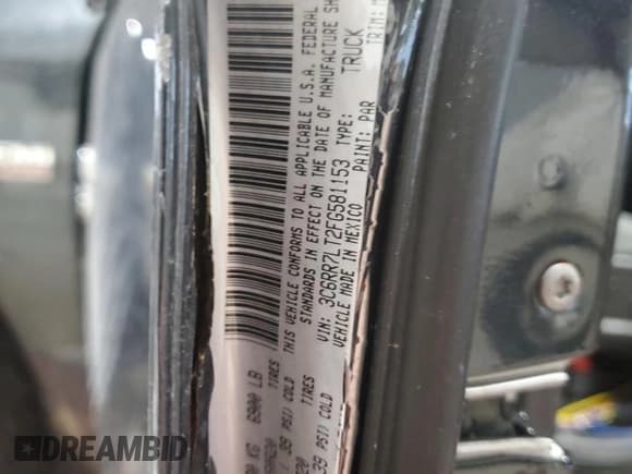 ✅ 2015 Ram 1500 Big Horn • VIN: 3C6RR7LT2FG581153 • Лот: 92587585. Опубликован ранее на Copart с пробегом 116 039 миль. Бесплатный доступ к архиву аукционных продаж из США и подробный отчёт об истории автомобиля на DreamBid. Изображение 13.