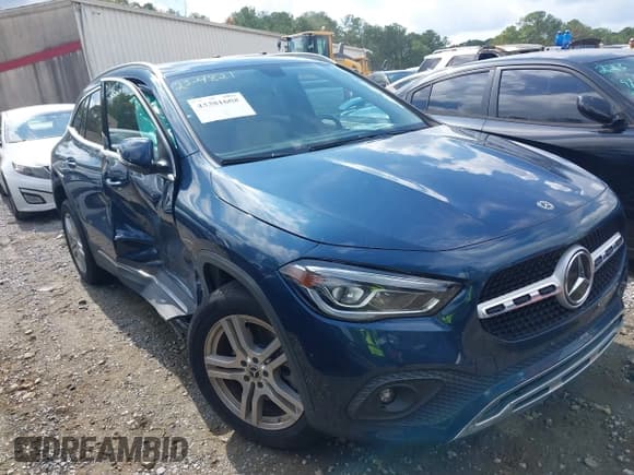 ✅ 2021 Mercedes-Benz GLA 250 • VIN: W1N4N4HB7MJ150101 • Lot: 43381608. Listed on IAAI with 55,000 mi. Free auction sales archive from the USA and detailed vehicle history report at DreamBid. Image 1.