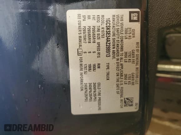 ✅ 2010 Chevrolet Silverado 1500 LT • VIN: 1GCSKSE34AZ288913 • Lot: 85551745. Listed on Copart with 120,794 mi. Free auction sales archive from the USA and detailed vehicle history report at DreamBid. Image 12.