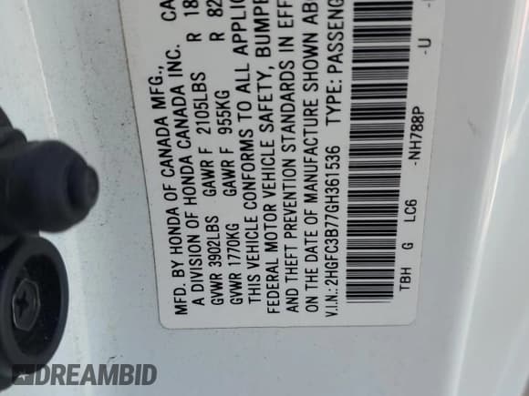 ✅ 2016 Honda Civic EX-L • VIN: 2HGFC3B77GH361536 • Лот: 82398695. Опубликован ранее на Copart с пробегом 143 899 миль. Бесплатный доступ к архиву аукционных продаж из США и подробный отчёт об истории автомобиля на DreamBid. Изображение 13.