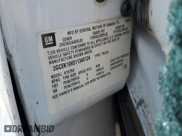 ✅ 2001 Chevrolet Silverado 1500 LS • VIN: 2GCEK19V011346124 • Лот: 85588385. Опубликован ранее на Copart с пробегом 261 139 миль. Бесплатный доступ к архиву аукционных продаж из США и подробный отчёт об истории автомобиля на DreamBid. Изображение 12.