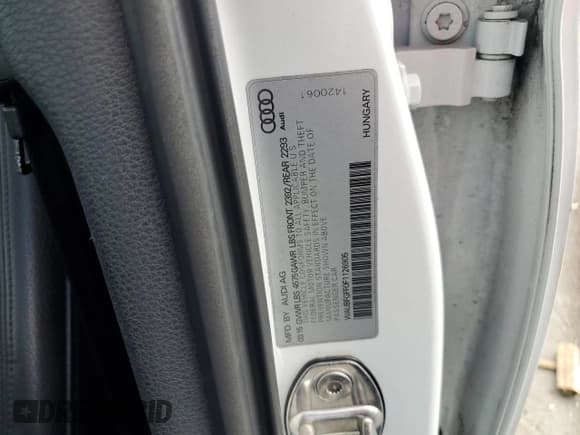 ✅ 2015 Audi S3 Premium Plus • VIN: WAUBFGFF0F1126905 • Lot: 65814545. Listed on Copart with Not provided. Free auction sales archive from the USA and detailed vehicle history report at DreamBid. Image 12.