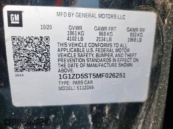 2021 Chevrolet Malibu LT z VIN 1G1ZD5ST5MF026251, wystawiony jako Copart lot #71699955 z przebiegiem 94 020 mil mil oraz Szkoda całkowita • Salvage title. Historia ofert i sprzedaży dostępna na DreamBid. Obrazek 12.