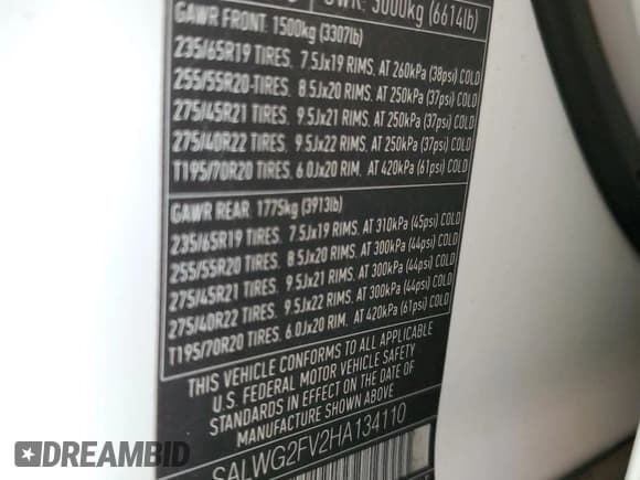 ✅ 2017 Land Rover Range Rover Sport SE • VIN: SALWG2FV2HA134110 • Lot: 85431885. Wystawiony na Copart z przebiegiem 99 514 mil. Bezpłatny archiwum sprzedaży aukcyjnych z USA i szczegółowy raport historii pojazdu na DreamBid. Zdjęcie 13.