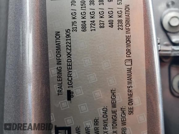 ✅ 2019 Chevrolet Silverado 1500 RST • VIN: 1GCRYEEDXKZ221905 • Lot: 56940945. Listed on Copart with 61,613 mi. Free auction sales archive from the USA and detailed vehicle history report at DreamBid. Image 12.