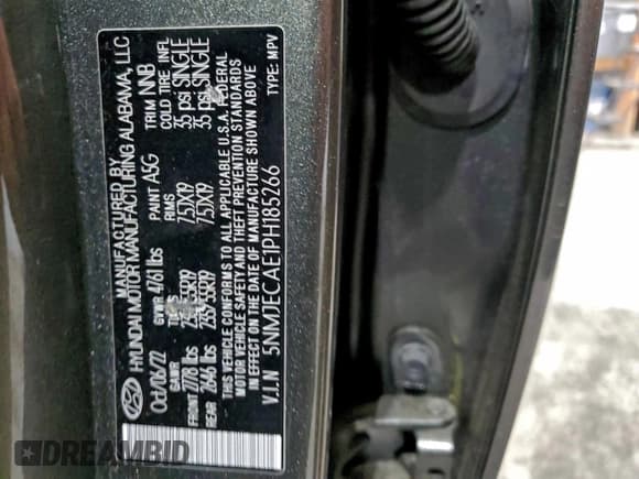 ✅ 2023 Hyundai Tucson Limited • VIN: 5NMJECAE1PH185266 • Lot: 93675955. Listed on Copart with 26,739 mi. Free auction sales archive from the USA and detailed vehicle history report at DreamBid. Image 13.