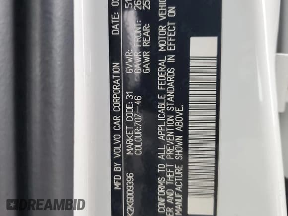 ✅ 2019 Volvo S60 Momentum • VIN: 7JRA22TK2KG009396 • Лот: 92057395. Опубликован ранее на Copart с пробегом 102 052 миль. Бесплатный доступ к архиву аукционных продаж из США и подробный отчёт об истории автомобиля на DreamBid. Изображение 12.