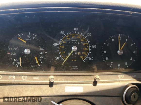 ✅ 1979 Mercedes-Benz S • VIN: 12303312053210 • Lot: 60354845. Listed on Copart with 111,596 mi. Free auction sales archive from the USA and detailed vehicle history report at DreamBid. Image 9.