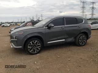2021 Hyundai Santa Fe Calligraphy with VIN 5NMS5DAL2MH362296, listed as a Copart auction lot 69344135 with 54,278 mi miles and Salvage title. Bid and sale history available at DreamBid. Image 1.