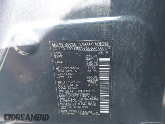 ✅ 2015 Nissan Rogue S • VIN: KNMAT2MT3FP567430 • Lot: 41650408. Listed on IAAI with 155,654 mi. Free auction sales archive from the USA and detailed vehicle history report at DreamBid. Image 9.