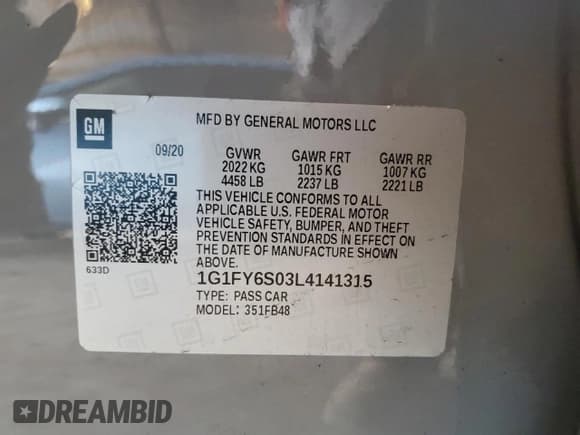 ✅ 2020 Chevrolet Bolt EV LT • VIN: 1G1FY6S03L4141315 • Lot: 49989565. Wystawiony na Copart z przebiegiem 53 314 mil. Bezpłatny archiwum sprzedaży aukcyjnych z USA i szczegółowy raport historii pojazdu na DreamBid. Zdjęcie 12.