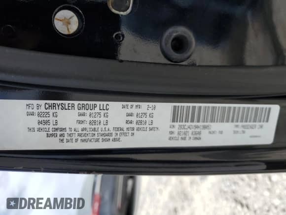 2010 Dodge Challenger SE z VIN 2B3CJ4DV9AH198051, wystawiony jako Copart lot #72643454 z przebiegiem 156 474 mil mil oraz Szkoda całkowita • Salvage title. Historia ofert i sprzedaży dostępna na DreamBid. Obrazek 12.