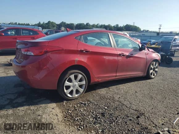 2012 Hyundai Elantra Limited with VIN KMHDH4AE7CU454475, listed as a Copart auction lot 66629005 with 138,783 mi miles and Salvage title. Bid and sale history available at DreamBid. Image 3.