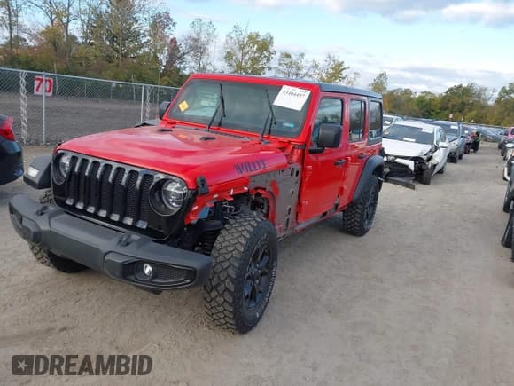 ✅ 2021 Jeep Wrangler Unlimited Sport S • VIN: 1C4HJXDG0MW549393 • Lot: 43404497. Listed on IAAI with 37,542 mi. Free auction sales archive from the USA and detailed vehicle history report at DreamBid. Image 18.