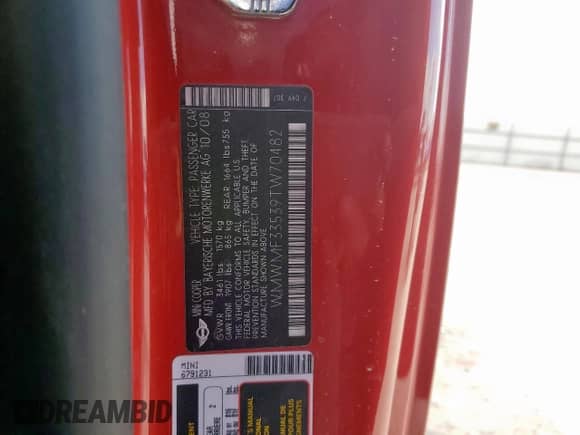 2009 MINI Hardtop z VIN WMWMF33539TW70482, wystawiony jako Copart lot #86130595 z przebiegiem 120 031 mil mil oraz Szkoda całkowita • Salvage title. Historia ofert i sprzedaży dostępna na DreamBid. Obrazek 13.