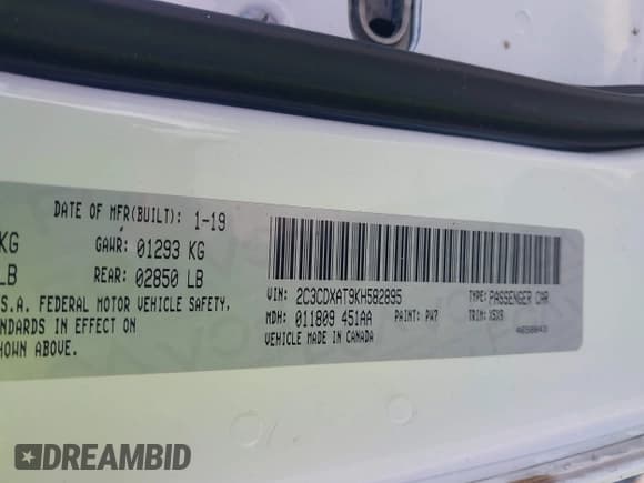 ✅ 2019 Dodge Charger Police • VIN: 2C3CDXAT9KH582895 • Lot: 43258912. Listed on IAAI with 149,698 mi. Free auction sales archive from the USA and detailed vehicle history report at DreamBid. Image 9.