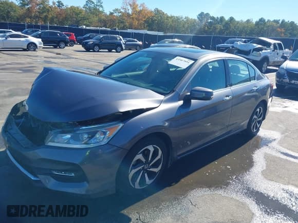 ✅ 2017 Honda Accord EX-L • VIN: 1HGCR3F89HA014360 • Lot: 43587891. Listed on IAAI with 53,753 mi. Free auction sales archive from the USA and detailed vehicle history report at DreamBid. Image 2.
