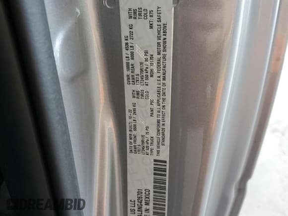 ✅ 2022 Ram 2500 Tradesman • VIN: 3C6MR4AL8NG426701 • Лот: 65733825. Опубликован ранее на Copart с пробегом 82 473 миль. Бесплатный доступ к архиву аукционных продаж из США и подробный отчёт об истории автомобиля на DreamBid. Изображение 12.