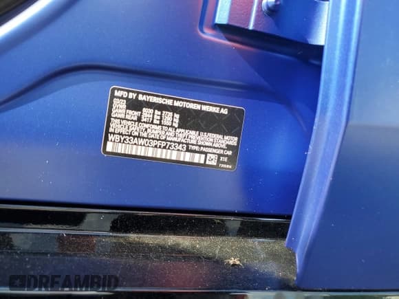 ✅ 2023 BMW i4 M50 • VIN: WBY33AW03PFP73343 • Лот: 57463983. Опубликован ранее на Copart с пробегом 350 миль. Бесплатный доступ к архиву аукционных продаж из США и подробный отчёт об истории автомобиля на DreamBid. Изображение 12.