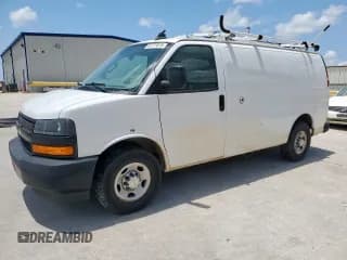 ✅ 2020 Chevrolet Express Cargo • VIN: 1GCWGAFP3L1256261 • Lot: 63351035. Listed on Copart with 166,315 mi. Free auction sales archive from the USA and detailed vehicle history report at DreamBid. Image 1.