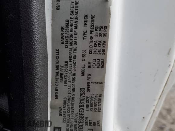 2011 Chevrolet Colorado Work Truck with VIN 1GCESBFEXB8107933, listed as a Copart auction lot 86896274 with 183,698 mi miles and Clean title. Bid and sale history available at DreamBid. Image 12.