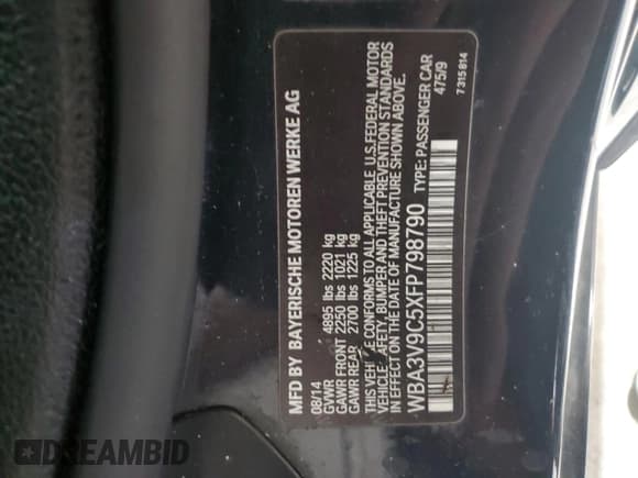 ✅ 2015 BMW 4 Series 428i xDrive • VIN: WBA3V9C5XFP798790 • Lot: 86354984. Wystawiony na Copart z przebiegiem 76 801 mil. Bezpłatny archiwum sprzedaży aukcyjnych z USA i szczegółowy raport historii pojazdu na DreamBid. Zdjęcie 13.