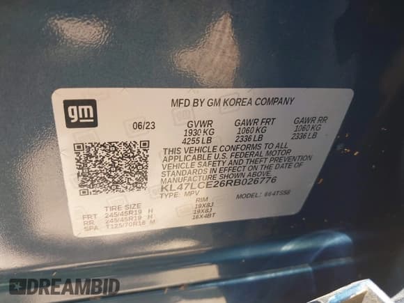 ✅ 2024 Buick Envista Avenir • VIN: KL47LCE26RB026776 • Lot: 42787191. Wystawiony na IAAI z przebiegiem Nie podano. Bezpłatny archiwum sprzedaży aukcyjnych z USA i szczegółowy raport historii pojazdu na DreamBid. Zdjęcie 9.