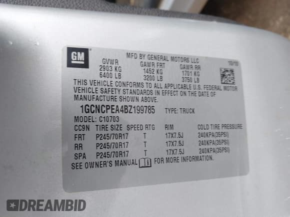 ✅ 2011 Chevrolet Silverado 1500 Work Truck • VIN: 1GCNCPEA4BZ199785 • Lot: 43126365. Listed on IAAI with 157,536 mi. Free auction sales archive from the USA and detailed vehicle history report at DreamBid. Image 9.