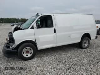 ✅ 2020 Chevrolet Express Cargo • VIN: 1GCZGGFG9L1177144 • Lot: 86586745. Listed on Copart with 147,573 mi. Free auction sales archive from the USA and detailed vehicle history report at DreamBid. Image 1.