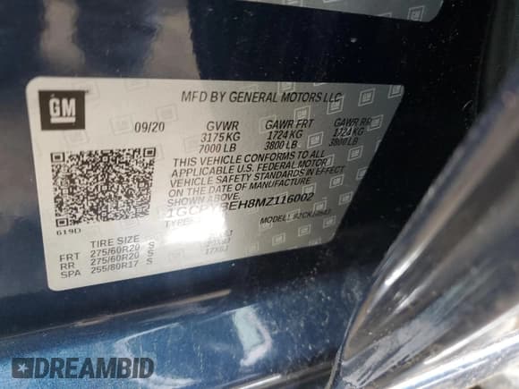 ✅ 2021 Chevrolet Silverado 1500 Custom • VIN: 1GCPYBEH8MZ116002 • Lot: 46158675. Wystawiony na Copart z przebiegiem 106 535 mil. Bezpłatny archiwum sprzedaży aukcyjnych z USA i szczegółowy raport historii pojazdu na DreamBid. Zdjęcie 12.