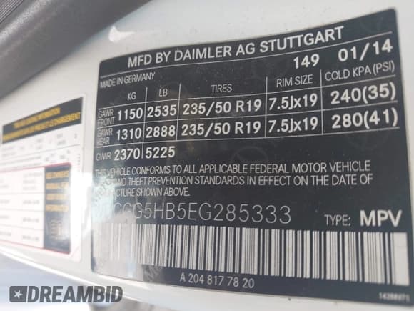 ✅ 2014 Mercedes-Benz GLK 350 • VIN: WDCGG5HB5EG285333 • Lot: 43130476. Listed on IAAI with 95,332 mi. Free auction sales archive from the USA and detailed vehicle history report at DreamBid. Image 9.