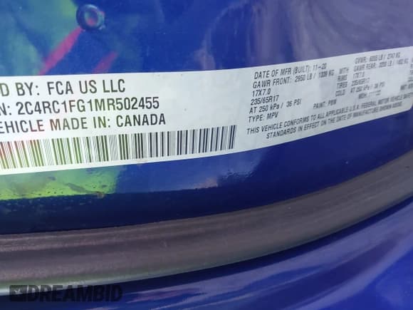 ✅ 2021 Chrysler Pacifica Touring • VIN: 2C4RC1FG1MR502455 • Lot: 43582725. Wystawiony na IAAI z przebiegiem 54 732 mil. Bezpłatny archiwum sprzedaży aukcyjnych z USA i szczegółowy raport historii pojazdu na DreamBid. Zdjęcie 9.