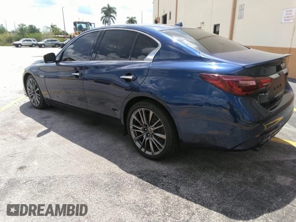 ✅ 2019 Infiniti Q50 Red Sport 400 • VIN: JN1FV7AP7KM760070 • Lot: 42199415. Listed on IAAI with 79,528 mi. Free auction sales archive from the USA and detailed vehicle history report at DreamBid. Image 3.