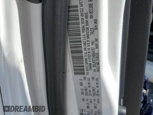 2017 Ram 1500 SLT with VIN 3C6JR7ET1HG654767, listed as a Copart auction lot 66225975 with 84,445 mi miles and Salvage title. Bid and sale history available at DreamBid. Image 13.