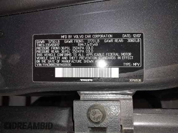 ✅ 2008 Volvo XC90 I6 • VIN: YV4CN982981460690 • Лот: 41249095. Опубликован ранее на IAAI с пробегом Не указан. Бесплатный доступ к архиву аукционных продаж из США и подробный отчёт об истории автомобиля на DreamBid. Изображение 9.