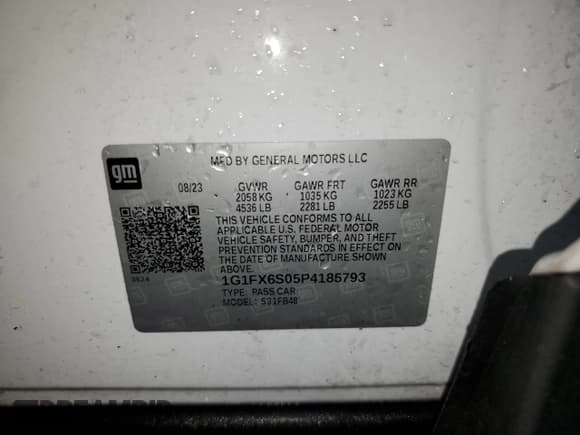 ✅ 2023 Chevrolet Bolt EV 2LT • VIN: 1G1FX6S05P4185793 • Lot: 69108564. Wystawiony na Copart z przebiegiem 11 895 mil. Bezpłatny archiwum sprzedaży aukcyjnych z USA i szczegółowy raport historii pojazdu na DreamBid. Zdjęcie 13.