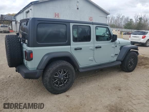 ✅ 2024 Jeep Wrangler Sport S • VIN: 1C4PJXDN4RW104110 • Lot: 90817695. Listed on Copart with 22,587 mi. Free auction sales archive from the USA and detailed vehicle history report at DreamBid. Image 3.